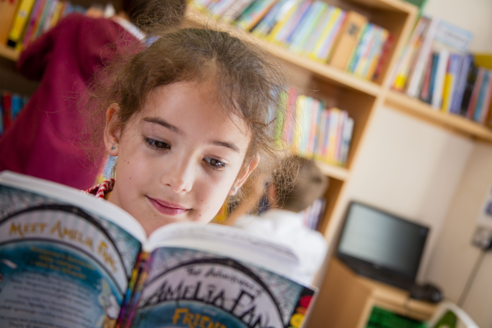 Girl reading a book